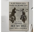 Bikergod Motorcycle Call On Me Brother Biker Poster NANA142