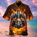 Bikergod Motorcycle SKULL BIKER Hawaii Shirt Design 3D Full Printed Sizes S - 5XL NASA52