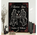 Bikergod Motorcycle I Choose You Motorcycle Couple Custom Names Poster NANA103