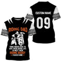 Bikergod Motorcycle Riding Dad Custom Name And Number  T-shirt Design 3D Full Printed Sizes S - 5XL - NMQE112A