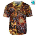 Bikergod Motorcycle Skull Baseball Shirt Design 3D Full Printed High Quality - NAL273A