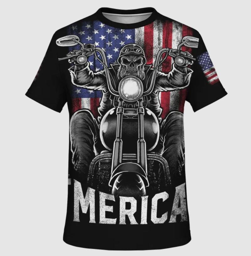 Bikergod Motorcycle T-shirt Design 3D Full Printed Sizes S - 5XL - NMHN090