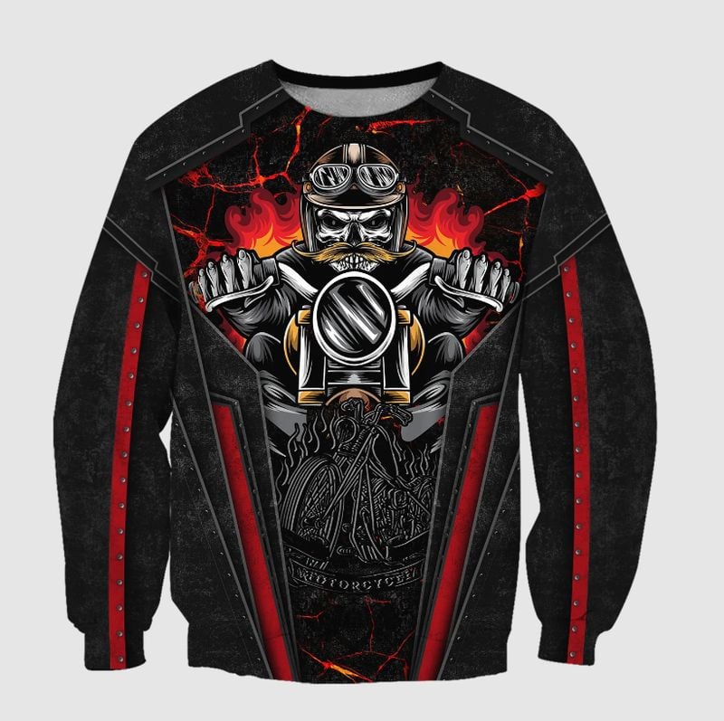 Bikergod Motorcycle COTTON Sweatshirt Design 3D Full Printed Sizes S - 5XL - NAOA372S