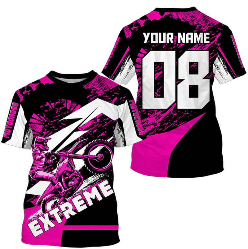 Bikergod Motorcycle Motocross Extreme Custom Name And Number  T-shirt Design 3D Full Printed Sizes S - 5XL - NMQE61