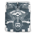 Bikergod Motorcycle Machine Bedding Set Cover Design 3D - NAOA366