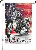 Bikergod Motorcycle July 4th Independence Day Welcome Garden Flag TLYA255