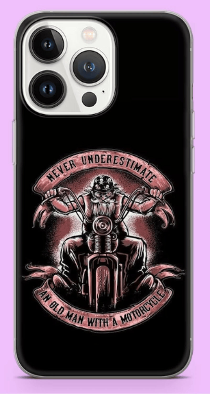 Bikergod Motorcycle Biker Never Underestimate An Old Man With Motorcycle Phone Case Cover TLQA406