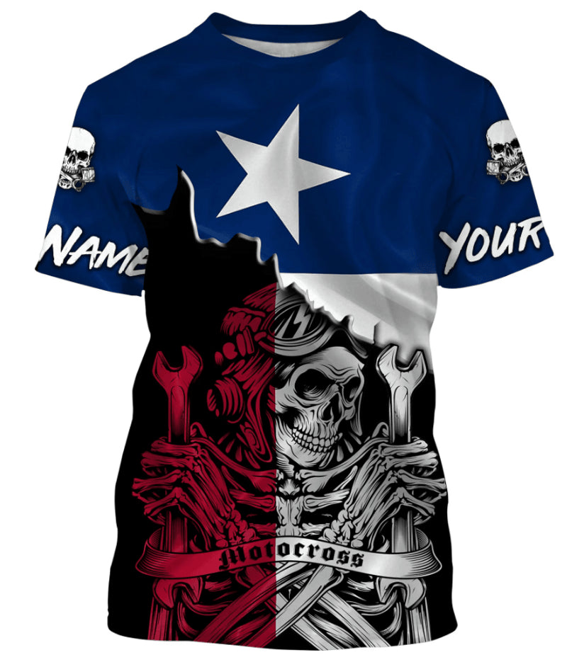 Bikergod Motorcycle Motorcross Custom Name T-shirt Design 3D Full Printed Sizes S - 5XL - NMQI144