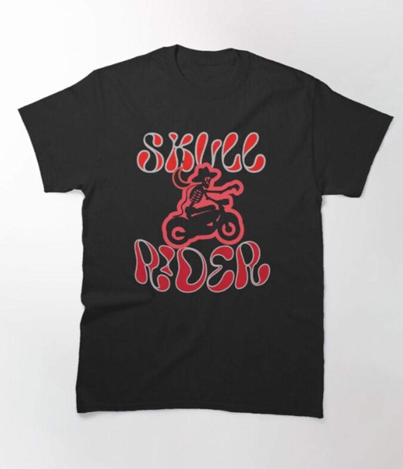 Bikergod Motorcycle Skull Rider T-shirt Design 2D Full Printed Sizes S - 5XL - NAPA591