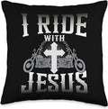 Bikergod Motorcycle I Ride With Jesus Pillow Case Design 3D Full Printed NANA186