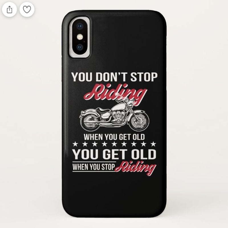 Bikergod Motorcycle Biker You Don't Stop Riding When You Get Old Phone Case Cover NMPC004