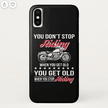 Bikergod Motorcycle Biker You Don't Stop Riding When You Get Old Phone Case Cover NMPC004