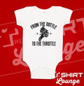 Bikergod Motorcycle From The Bottle To The Throttle COTTON Baby Onesie Bodysuit NAZA273