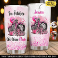 Bikergod Motorcycle In October We Wear Pink Motorcycle Breast Cancer Custom Name Stainless Steel 20 Oz Tumbler- NANA328