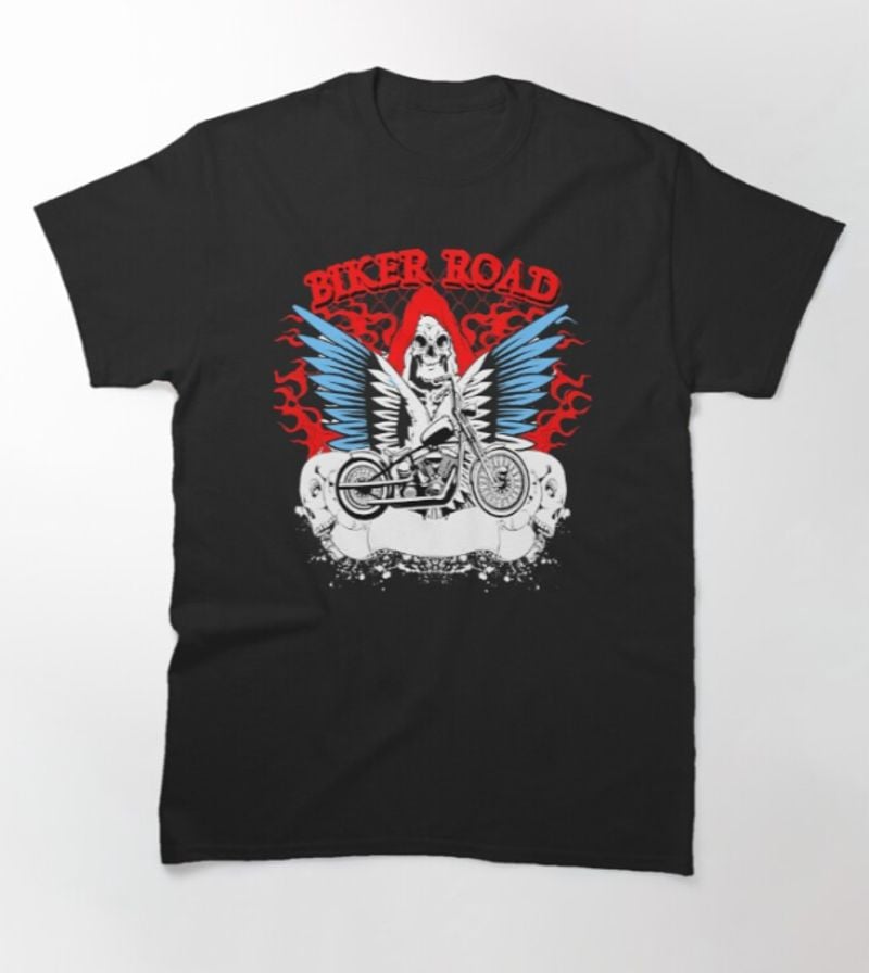 Bikergod Motorcycle Biker Road T-shirt Design 2D Full Printed Sizes S - 5XL - NAKA305