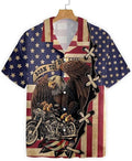 Bikergod Motorcycle Eagle Born To Be Free Hawaii Shirt Design 3D Full Printed Sizes S - 5XL NASA481