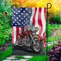 Bikergod Motorcycle July 4th Independence Day Garden Flag TLYA254