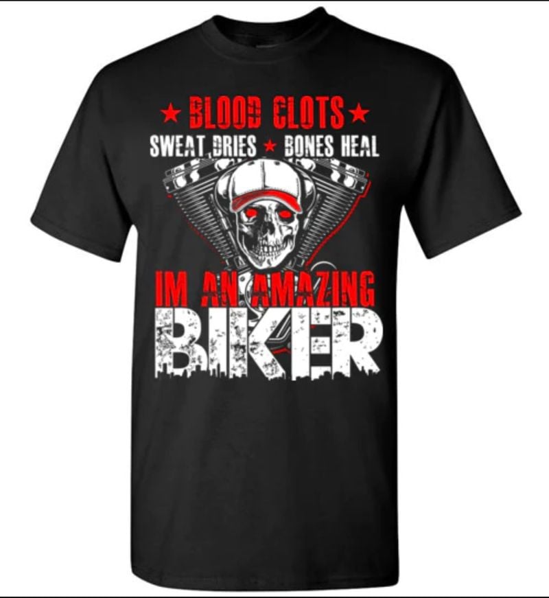 Bikergod Motorcycle I'm An Amazing Biker T-shirt Design 2D Full Printed Sizes S - 5XL - NMA100