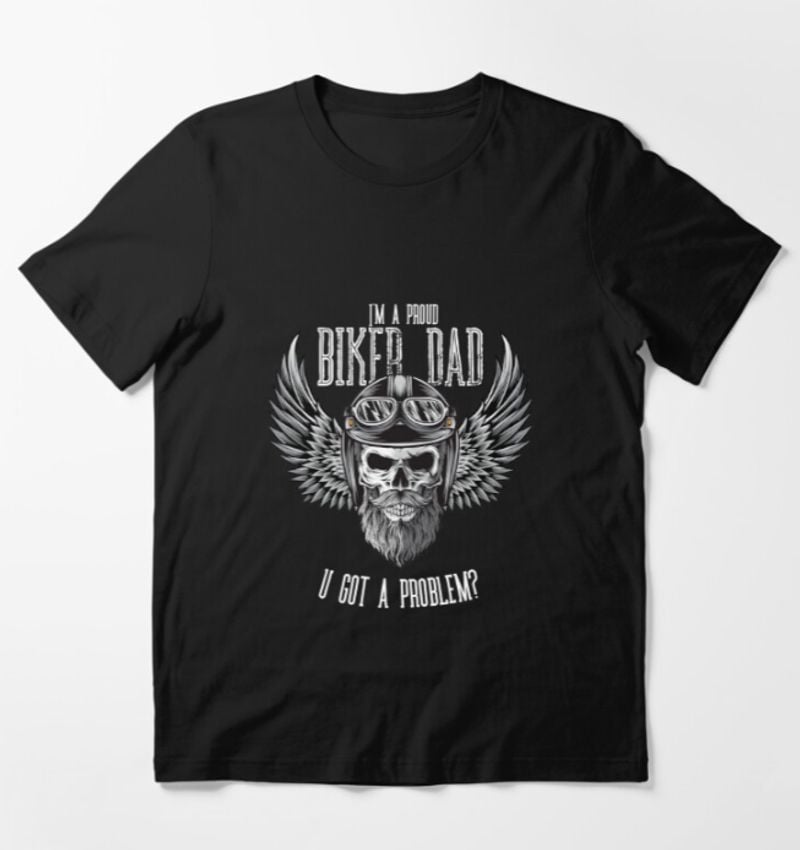 Bikergod Motorcycle Proud Biker Dad T-shirt Design 2D Full Printed Sizes S - 5XL - NATA534