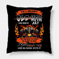 Bikergod Motorcycles I'm A Grumpy Old Man I Was Born In July Pillow Case Design 3D Full Printed NANA241