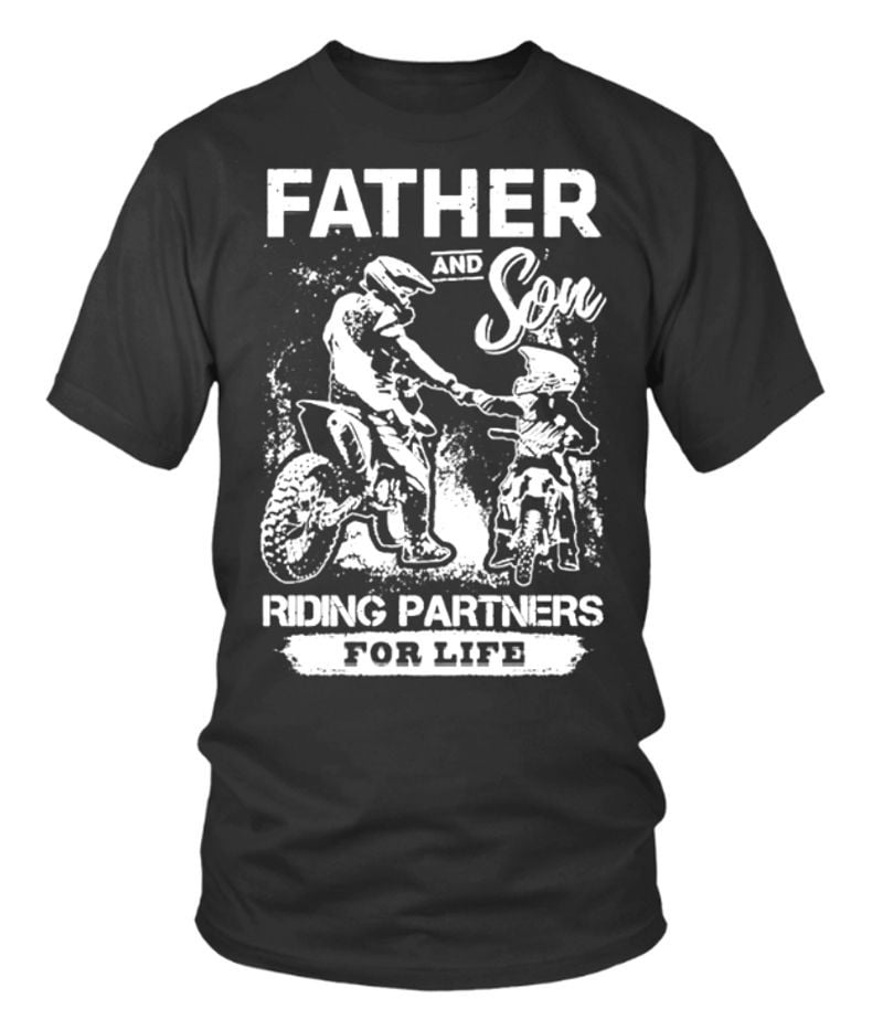 Bikergod Motorcycle Father and Son Riding Partners for life T-shirt Design 2D Full Printed Sizes S - 5XL - NARA515