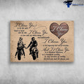 Bikergod Motorcycle I Choose You To Do Life With Hand In Hand Side By Side Couple Biker Vintage Poster NAIA169