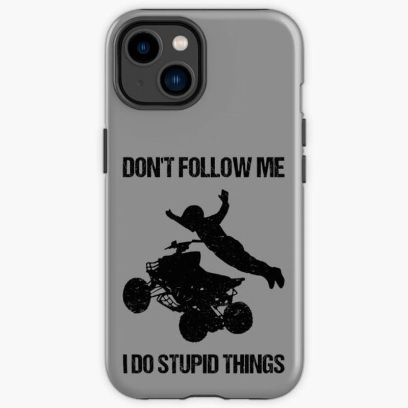Bikergod Motorcycle Biker Don't Follow Me I Do Stupid Things Phone Case Cover TLWA133