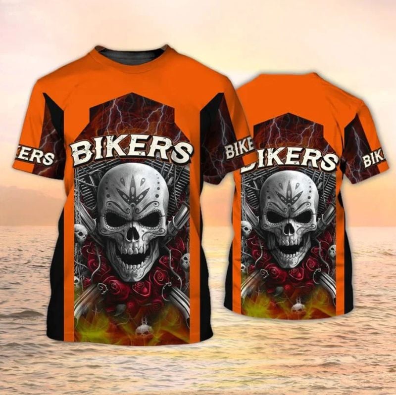 Bikergod Motorcycle Skull Biker T-shirt Design 3D Full Printed Sizes S - 5XL - NASA463