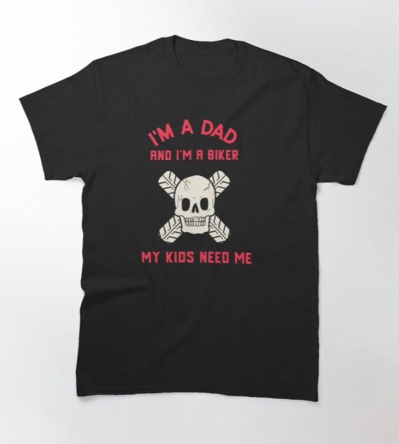 Bikergod Motorcycle I'm A Dad And I'm A Biker T-shirt Design 2D Full Printed Sizes S - 5XL - NATA516