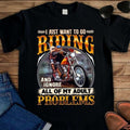 Bikergod Motorcycle I just want to go riding and igrone all of my adult problems T-shirt Design 2D Full Printed Sizes S - 5XL - NAIA190