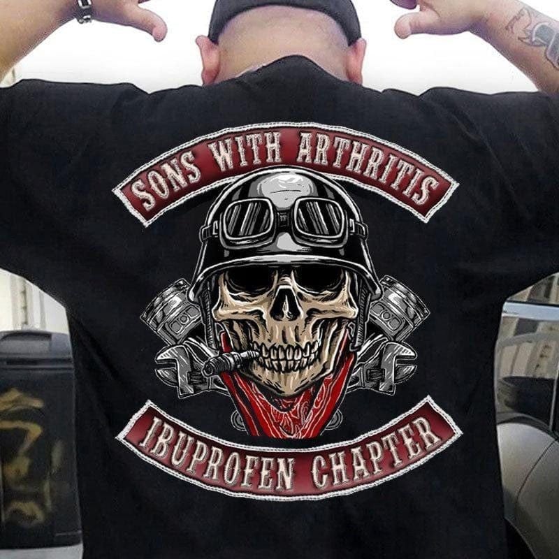 Bikergod Motorcycle Sons With Arthritis T-shirt Design 2D Full Printed Sizes S - 5XL - NANA187