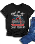 Bikergod Motorcycle Bikers Are Like Husbands Don?t Touch It T-shirt, Crew-neck Sweatshirt, Hoodie, Tank Top, V-neck T-shirt Design 2D Full Printed Sizes S - 5XL - NAJA439