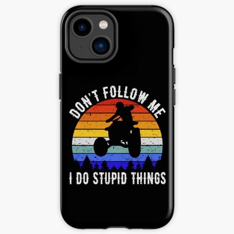Bikergod Motorcycle Biker Don't Follow Me I Do Stupid Things Phone Case Cover TLWA137