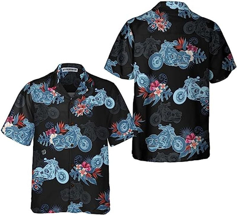 Bikergod Motorcycle Flowers Hawaii Shirt Design 3D Full Printed Sizes S - 5XL NASA480