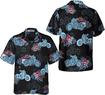 Bikergod Motorcycle Flowers Hawaii Shirt Design 3D Full Printed Sizes S - 5XL NASA480