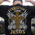 Bikergod Motorcycle Christian Biker I Ride With Jesus T-shirt Design 2D Full Printed Sizes S - 5XL - NANA184