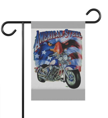 Bikergod Motorcycle Fourth of July Independence Day Garden Flag NAXA75D