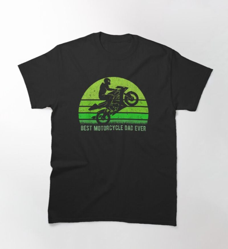 Bikergod Motorcycle Best Motorcycle Dad Ever T-shirt Design 2D Full Printed Sizes S - 5XL - NAZA231