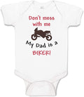 Bikergod Motorcycle My Dad is A Biker COTTON Baby Onesie Bodysuit NAUA295