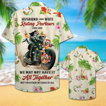 Bikergod Motorcycle Biker Couple We May No Have It All Together But Together We Have It All Hawaii Shirt Design 3D Full Printed Sizes S - 5XL NASA99
