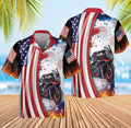 Bikergod Motorcycle USA Flag 4th July Hawaii Shirt Design 3D Full Printed Sizes S - 5XL NASA471
