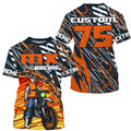 Bikergod Motorcycle MX Extreme Racing Custom Name And Number T-shirt Design 3D Full Printed Sizes S - 5XL - NMQE02