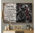 Bikergod Motorcycle When I Tell You I Love You Motorcycle Couple Custom Names Poster NANA114