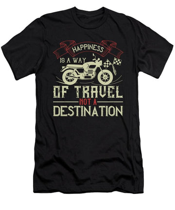 Bikergod Motorcycle Happiness is away of travel not a destination T-shirt Design 2D Full Printed Sizes S - 5XL - TLUA29B