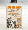 Bikergod Motorcycle Gift to my dad Fom Son I know it?s not easy for a man to raise a child Vintage Poster NAIA161