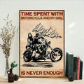 Bikergod Motorcycle Time Spent With Motorcycle And My Girl Is Never Enough Vintage Poster NANA305
