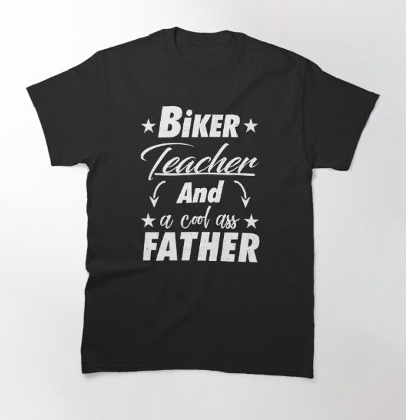 Bikergod Motorcycle Biker Teacher Father T-shirt Design 2D Full Printed Sizes S - 5XL - NAZA262