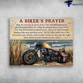 Bikergod Motorcycle A Biker's Prayer May The Sun Rise In Front Of Me Vintage Poster NAIA131