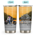 Bikergod Motorcycle You Make My Heart Go Braaap Custom Name Steelers Stainless Steel 20 Oz Tumbler- NMT046