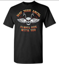 Bikergod Motorcycle May Your Angel Always Ride With You T-shirt Design 2D Full Printed Sizes S - 5XL - NMA113